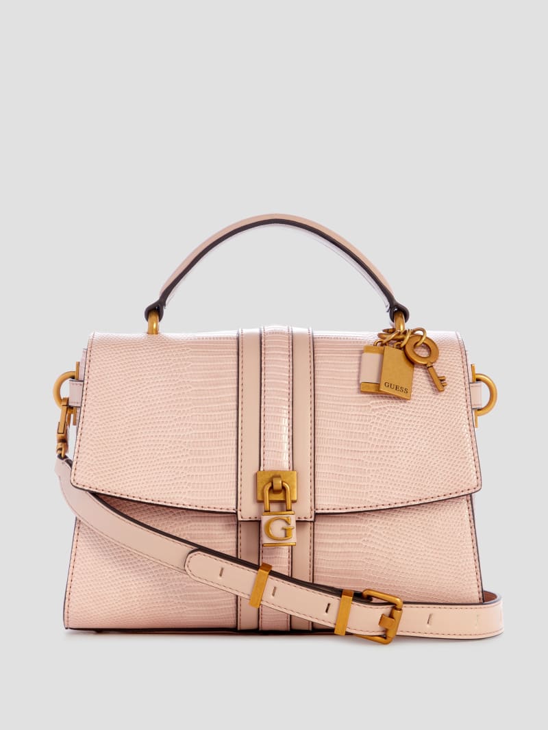 Guess Ginevra Textured Top Handle Crossbody - Light Rose