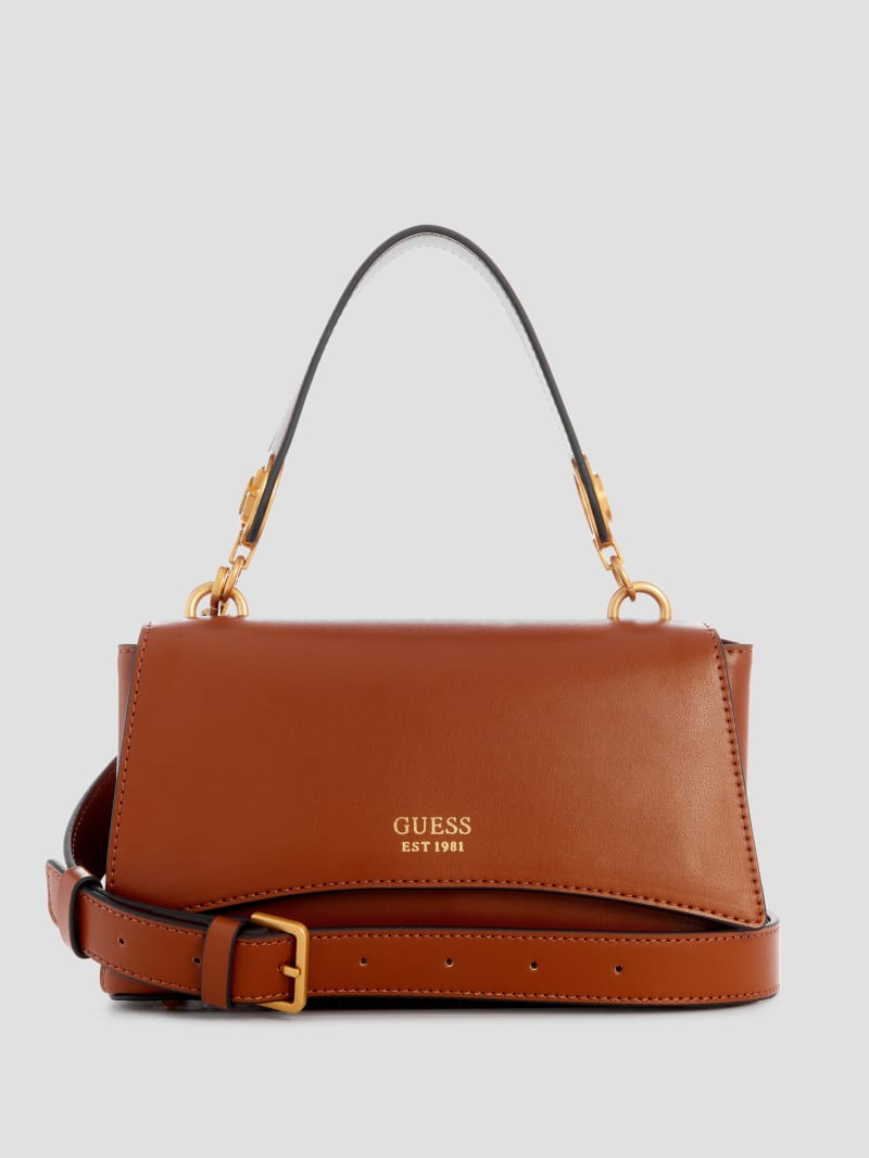 Guess Masie Top Handle Crossbody - Cognac