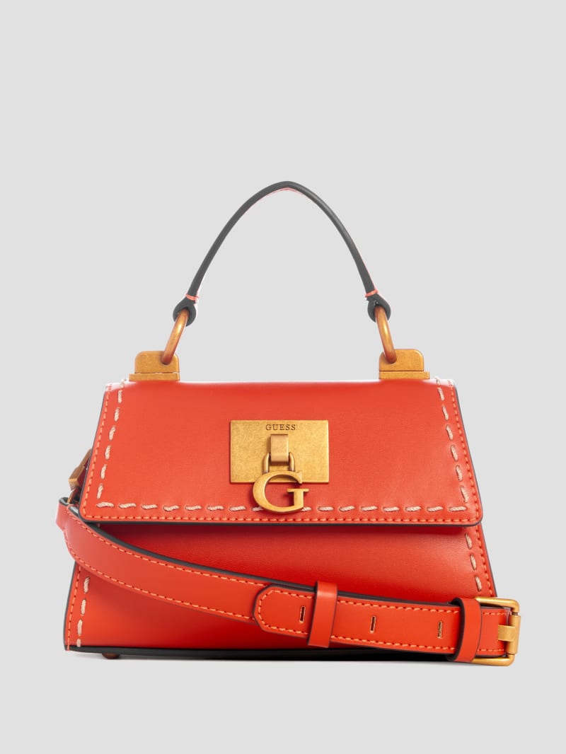 Guess Stephi Mini Fold-Over Crossbody - Orange