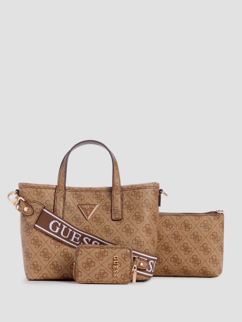 Guess Latona Quattro G Mini Tote Set - Latte Logo