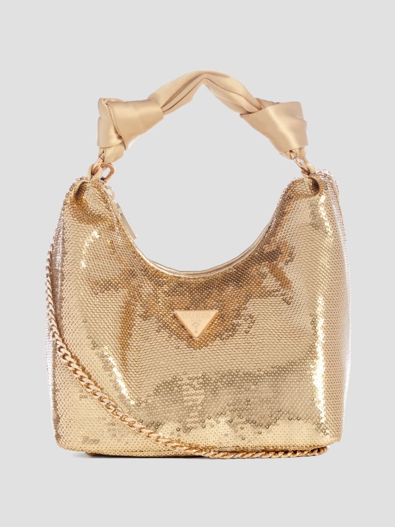 Guess Velina Sequin Hobo Bag - Gold