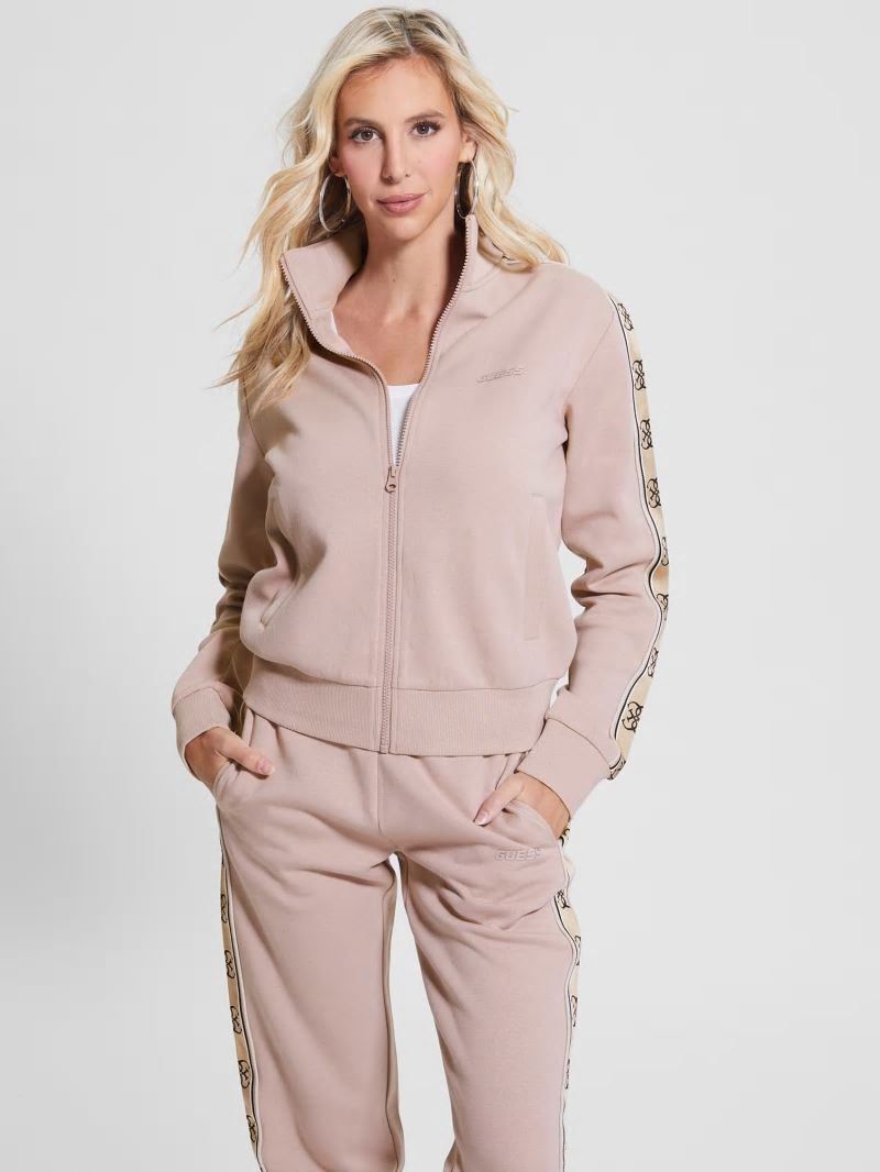 Guess Eco Britney Logo Tape Jacket - Posh Taupe