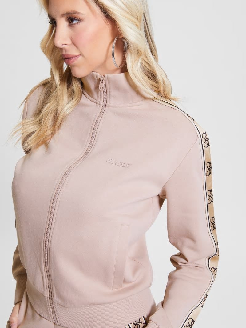 Guess Eco Britney Logo Tape Jacket - Posh Taupe