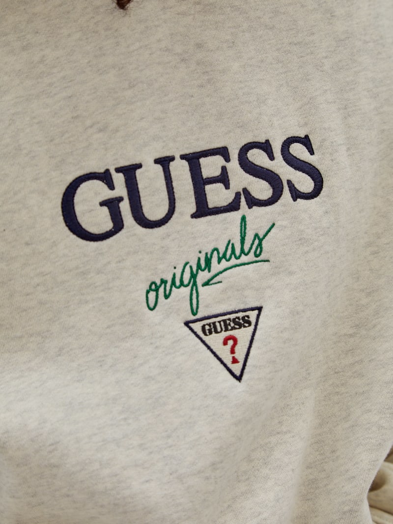 Guess GUESS Originals Eco Heather Logo Hoodie - Eli Aged Heather