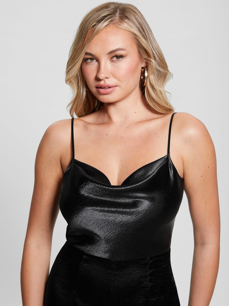 Guess Eco Jennie Satin Jumpsuit - Black