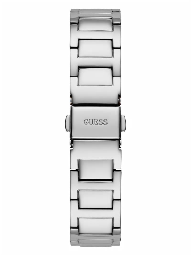 Guess Silver-Tone and Crystal Analog Watch - Silver