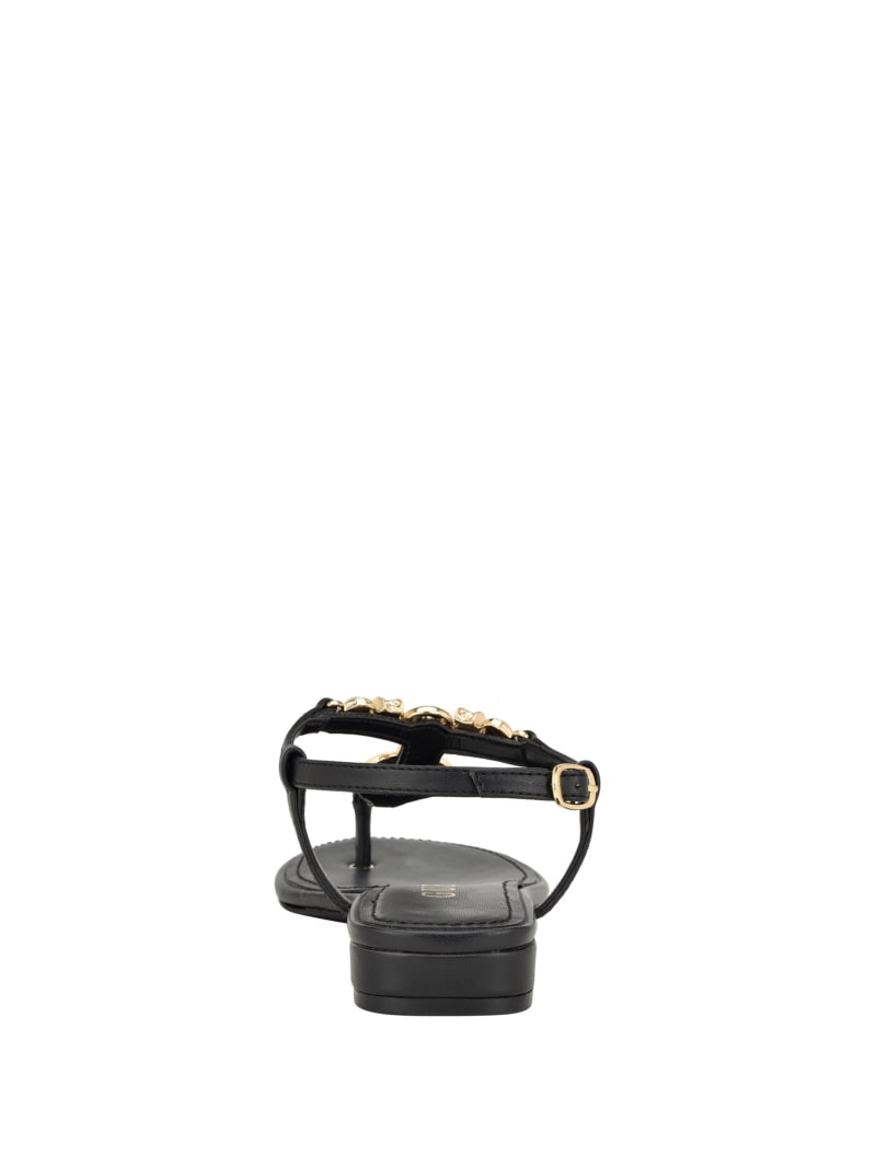 Guess Jiarella T-Strap Signature Sandal - Black 001