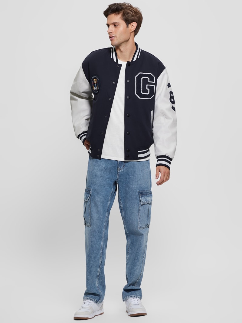 Guess Bear Varsity Jacket - Bleu éLéGant