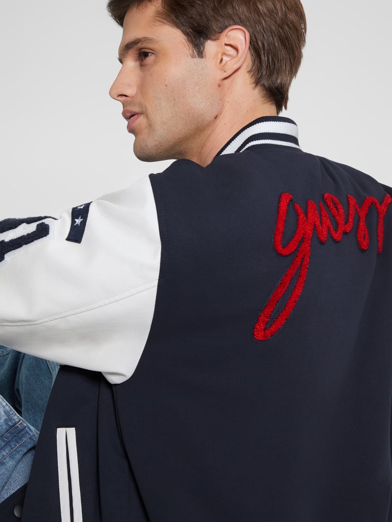 Guess Bear Varsity Jacket - Bleu éLéGant