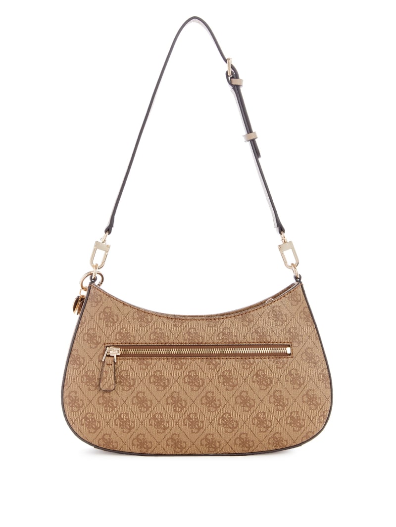 Guess Noelle Quattro G Shoulder Bag - Latte Logo