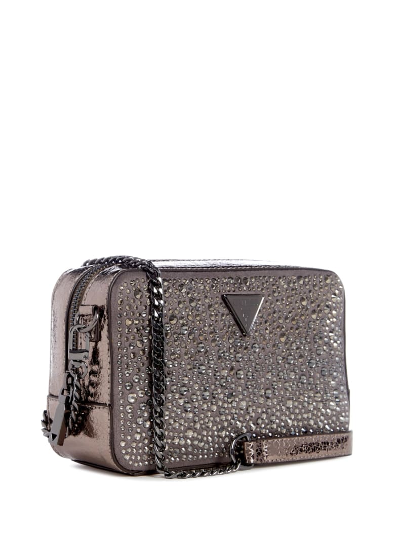 Guess Lua Rhinestone Mini Crossbody - Pewter