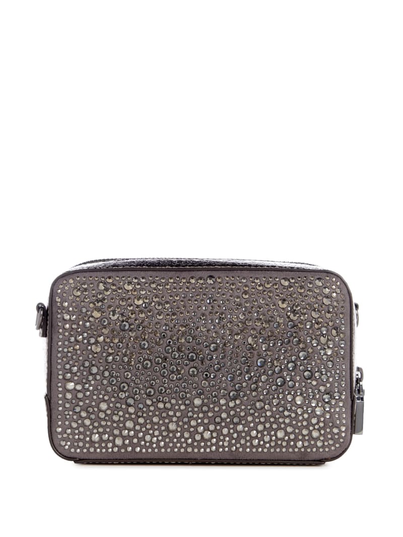 Guess Lua Rhinestone Mini Crossbody - Pewter