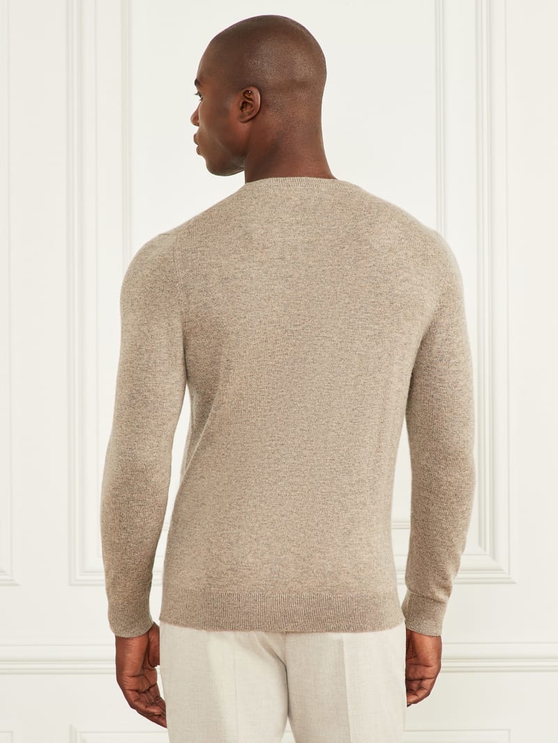 Guess Cashmere-Blend Crewneck Sweater - Earthenware Heather