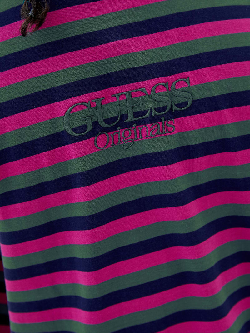 Guess GUESS Originals Eco Striped Tee - Cave Blue Multi