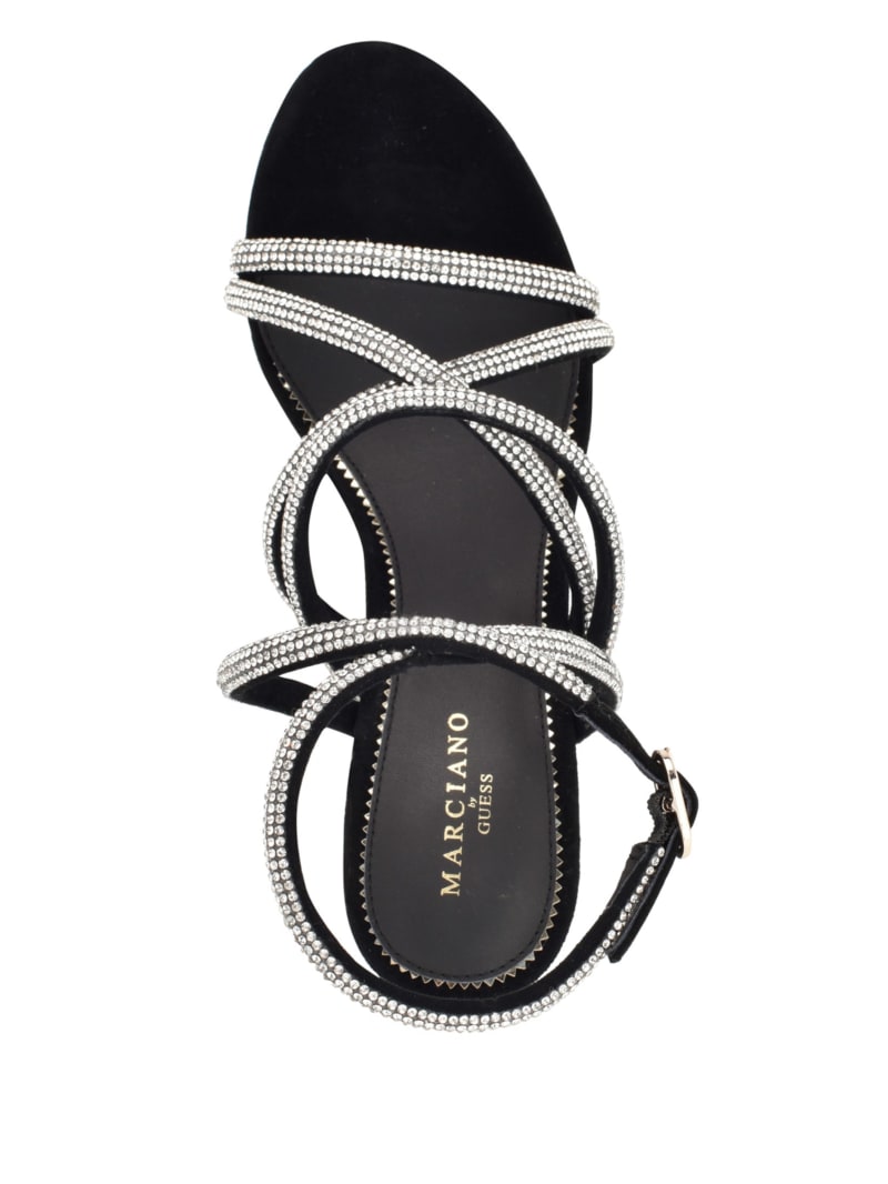 Guess Kentas Strappy Sandal - Blk Suede