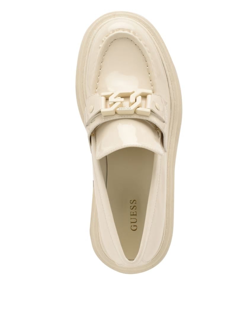 Guess Keates Lug-Sole Loafers - Ivory 150