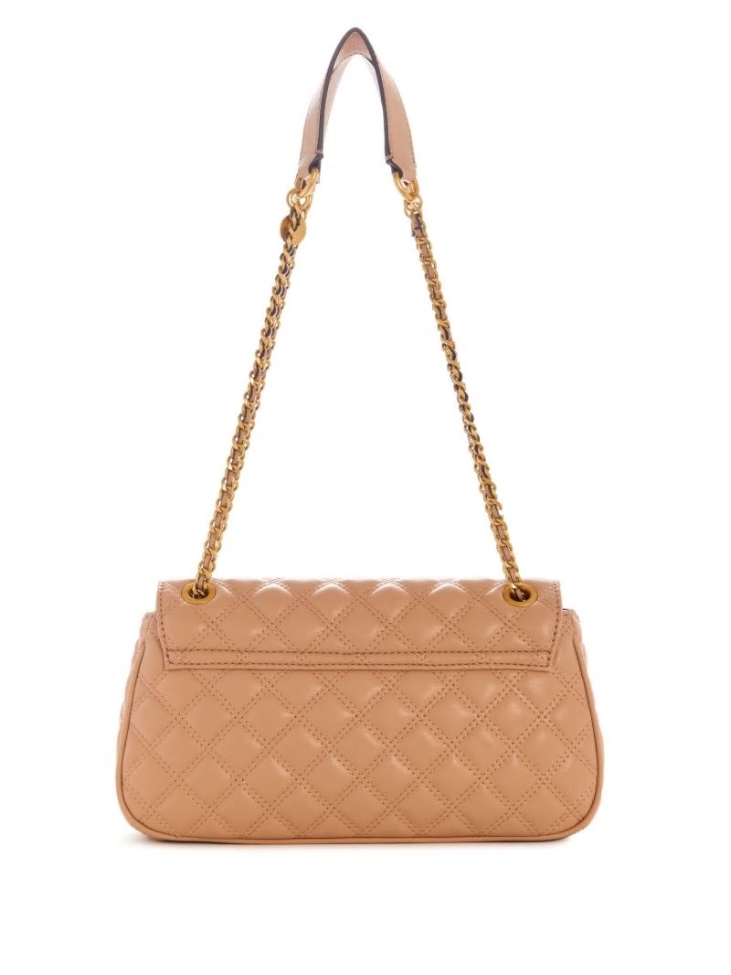 Guess Giully Quilted Convertible Crossbody - Beige Overflow