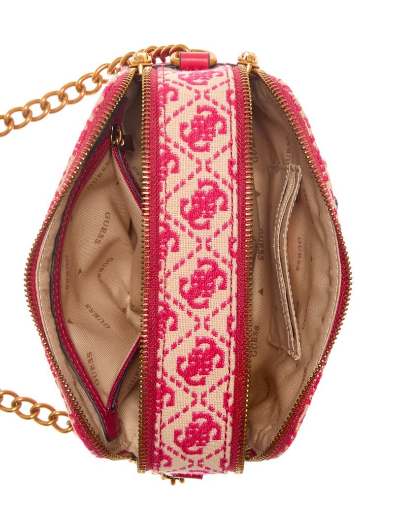 Guess Izzy Jacquard Logo Camera Bag - Pink