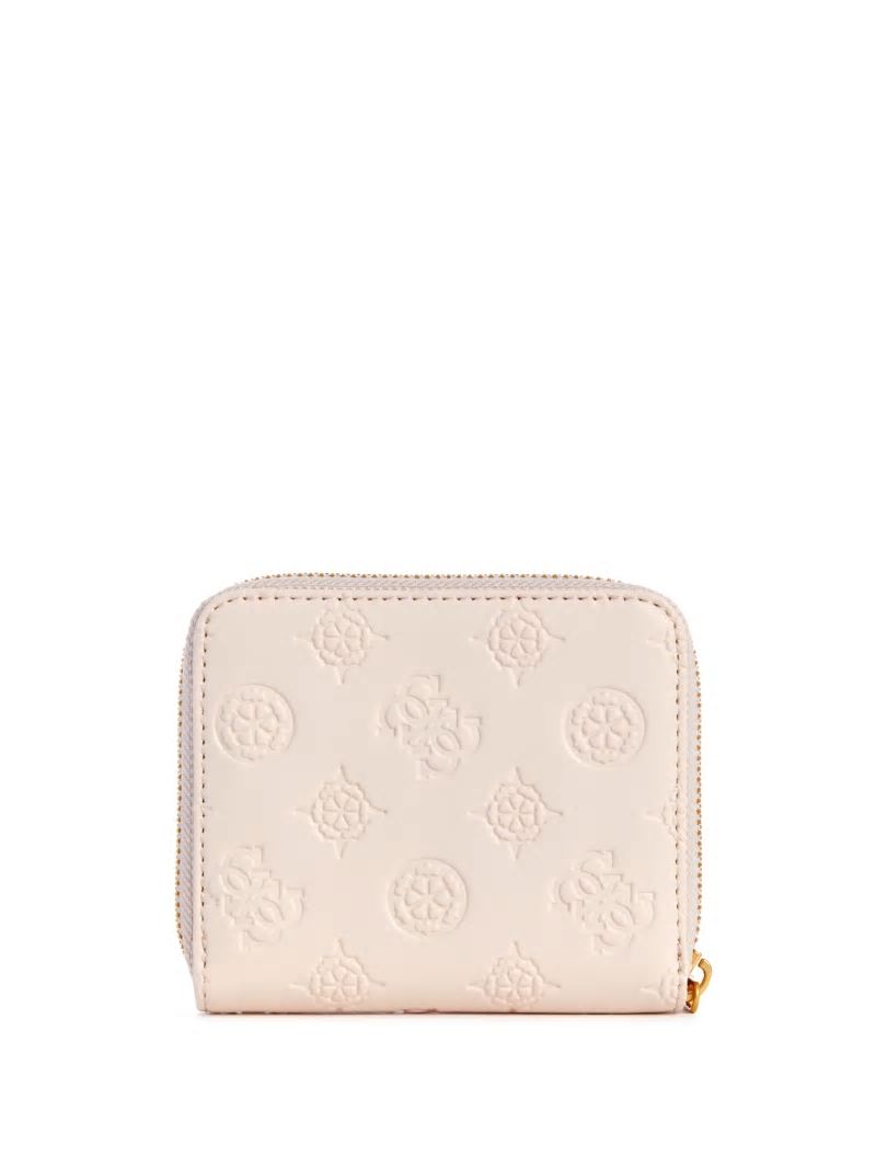 Guess James G Logo Small Zip-Around Wallet - Blush Logo