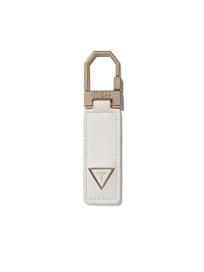 Guess Faux-Leather Key Ring - White Multi