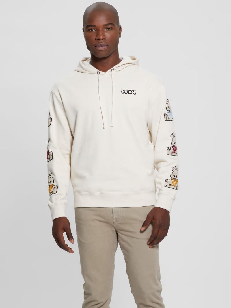 Guess Street Art Patched Hoodie - Quicksand