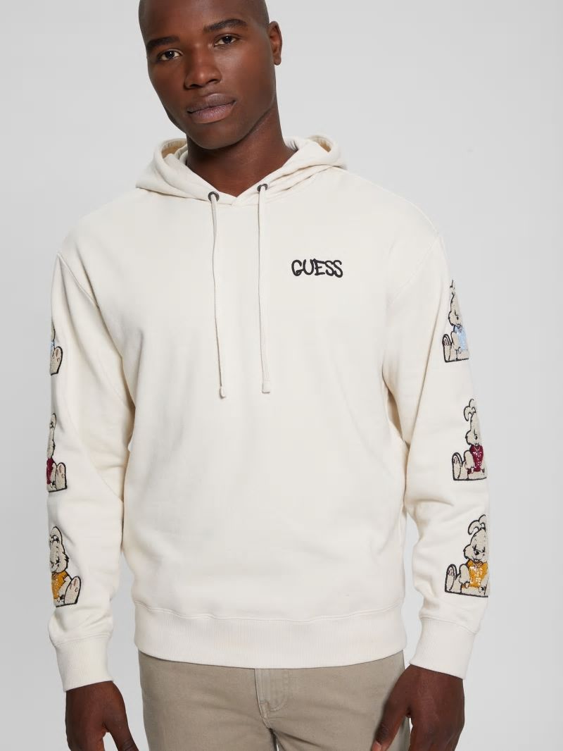 Guess Street Art Patched Hoodie - Quicksand