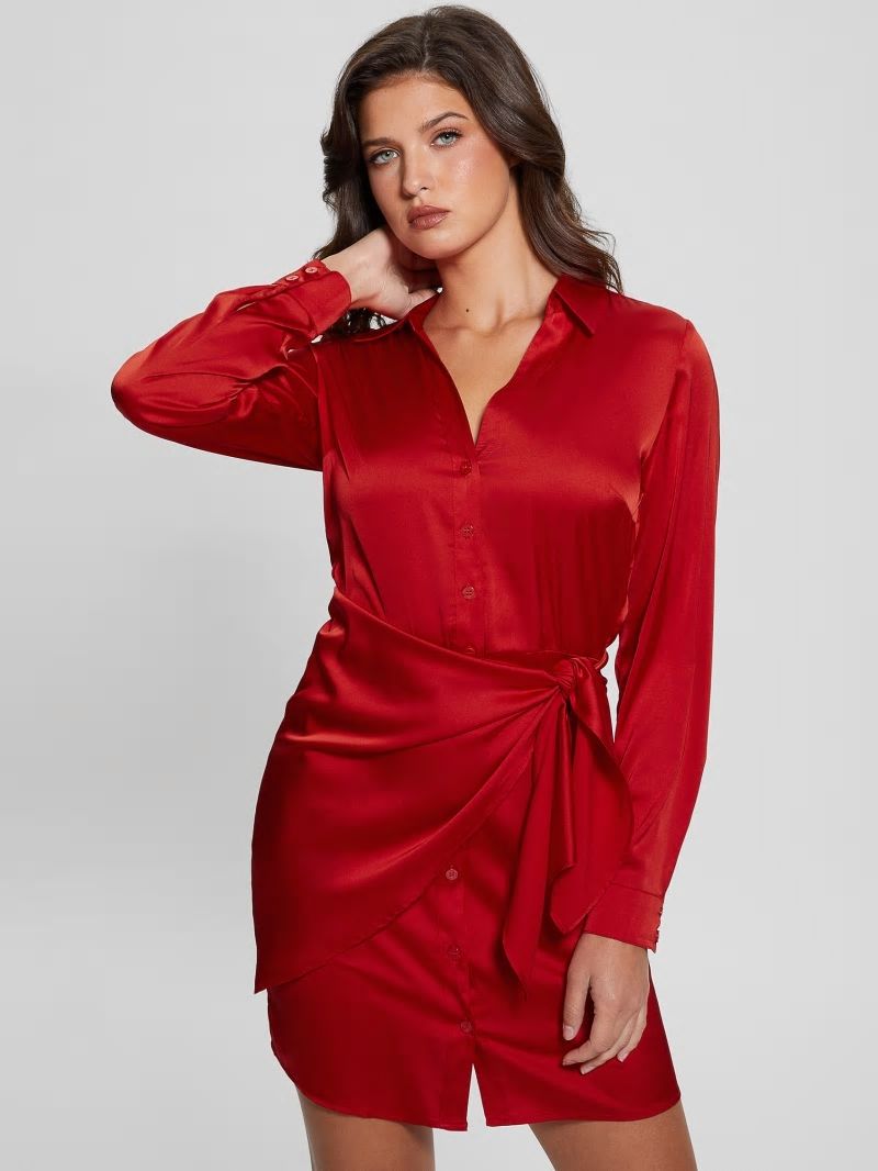 Guess Eco Alya Dress - Bonfire Red