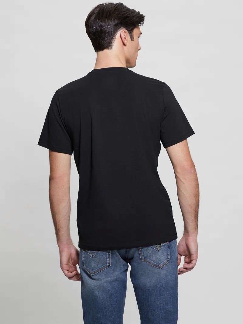 Guess Eco Gaston Logo Tee - Black