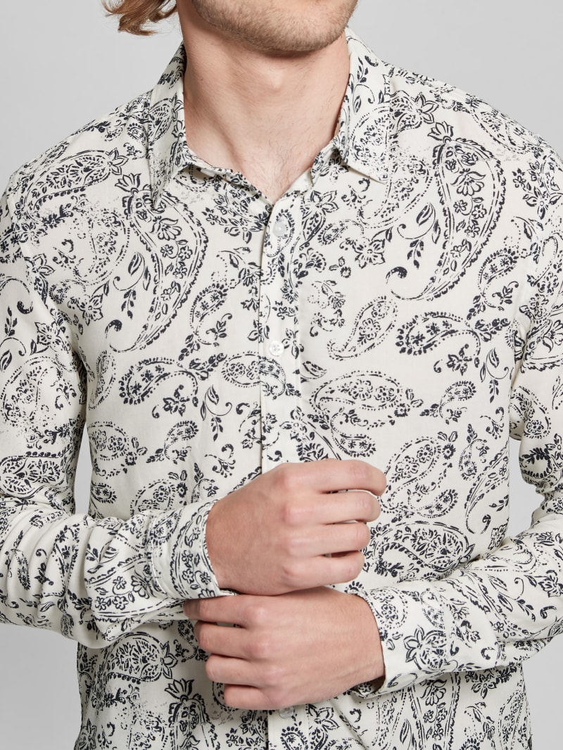 Guess Eco Vintage Paisley Shirt - Vintage Paisley Salt Whit