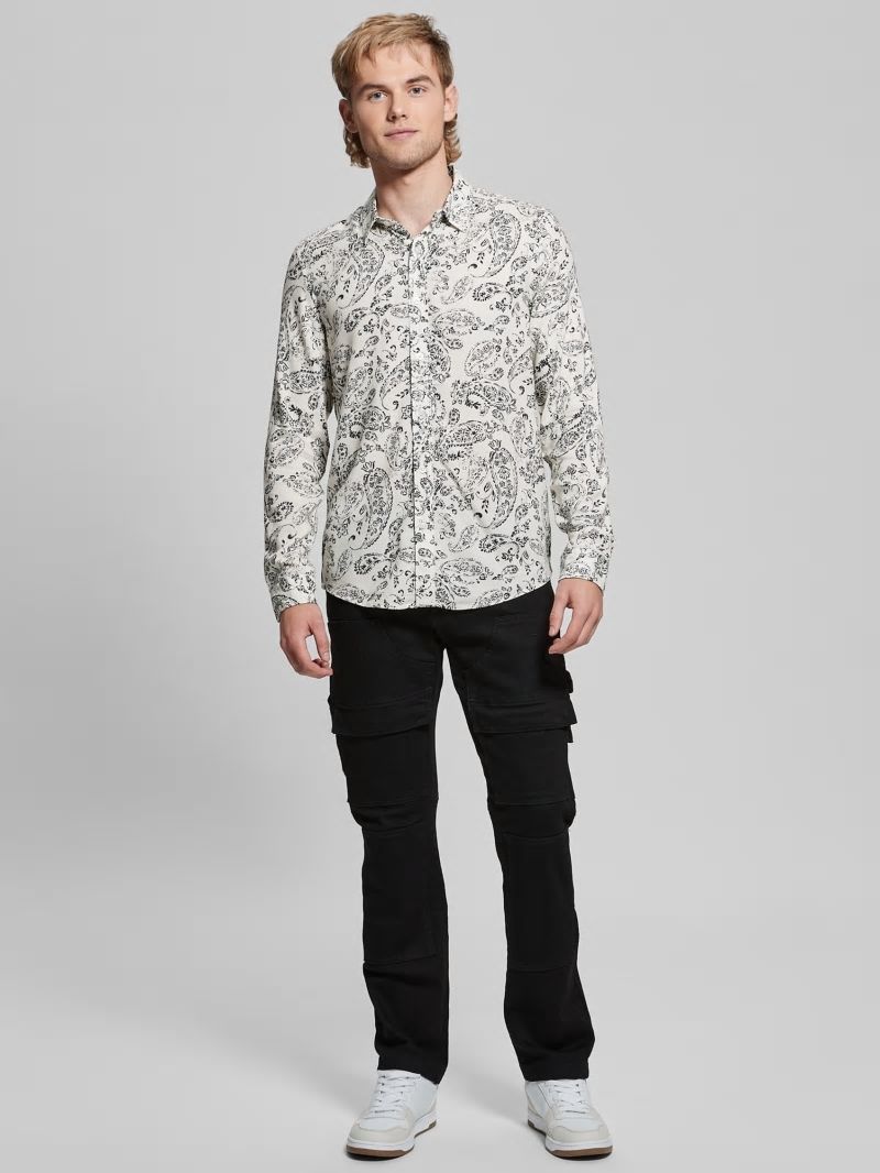 Guess Eco Vintage Paisley Shirt - Vintage Paisley Salt Whit