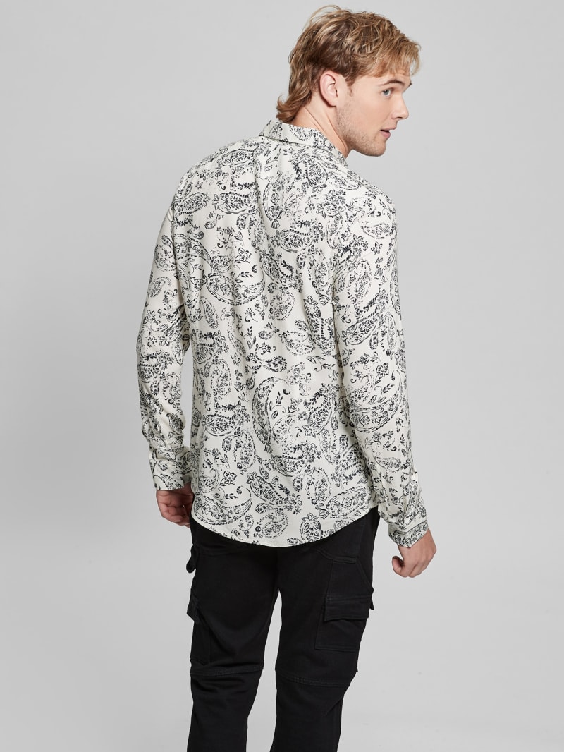 Guess Eco Vintage Paisley Shirt - Vintage Paisley Salt Whit