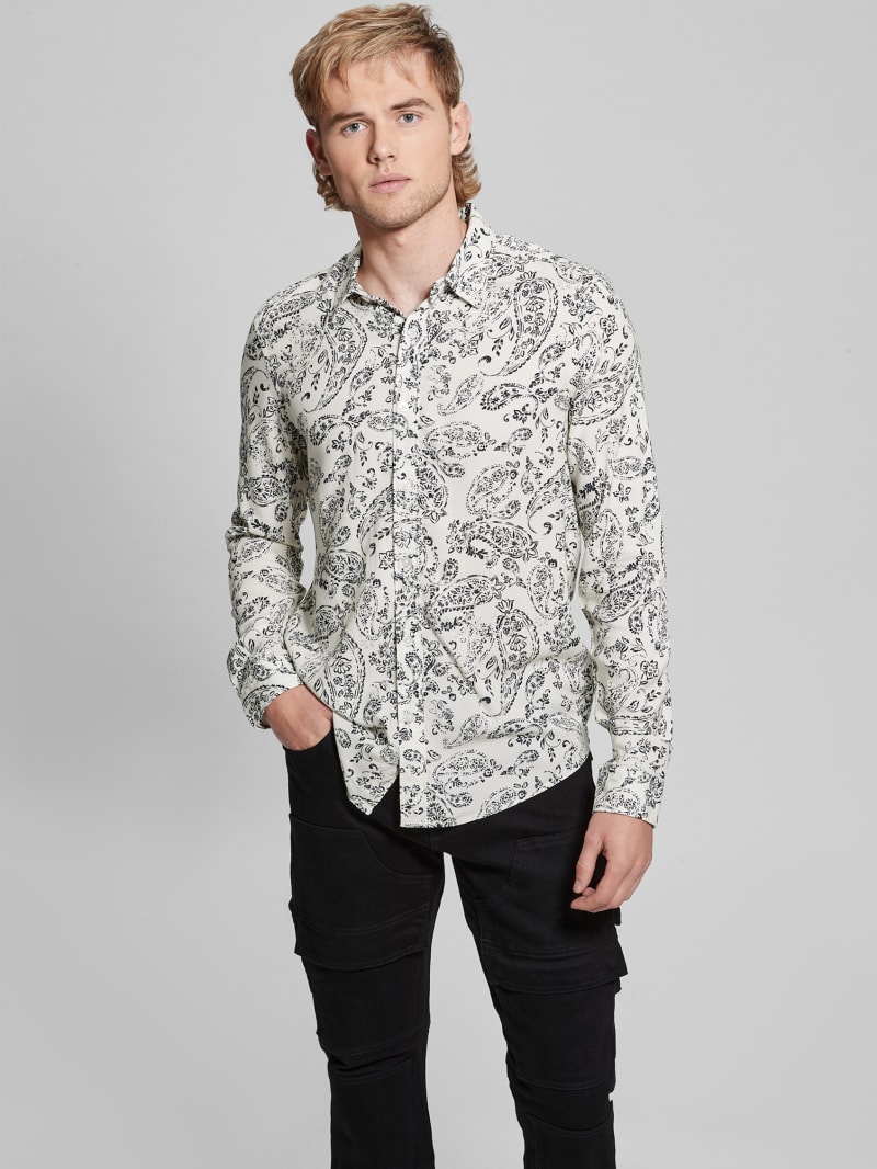 Guess Eco Vintage Paisley Shirt - Vintage Paisley Salt Whit