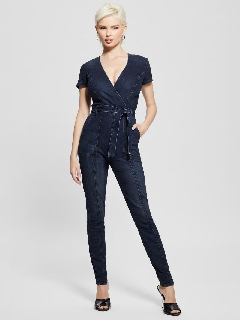 Guess Leslie Denim Jumpsuit - Blue Lagoon Indigo Wash