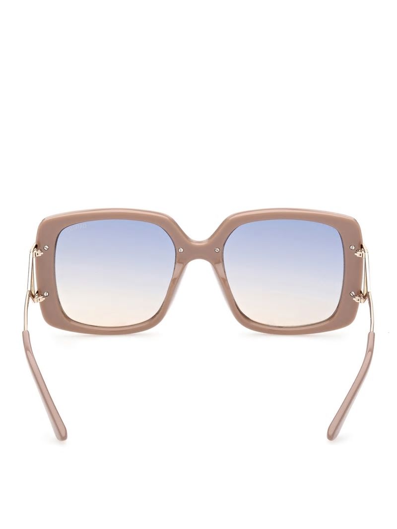 Guess Oversized Square Sunglasses - Nude