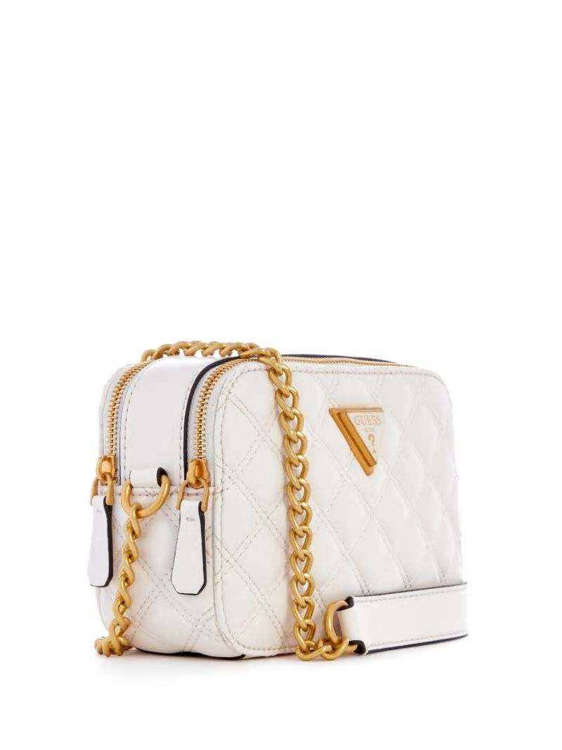 Guess Giully Quilted Camera Crossbody - Ivory