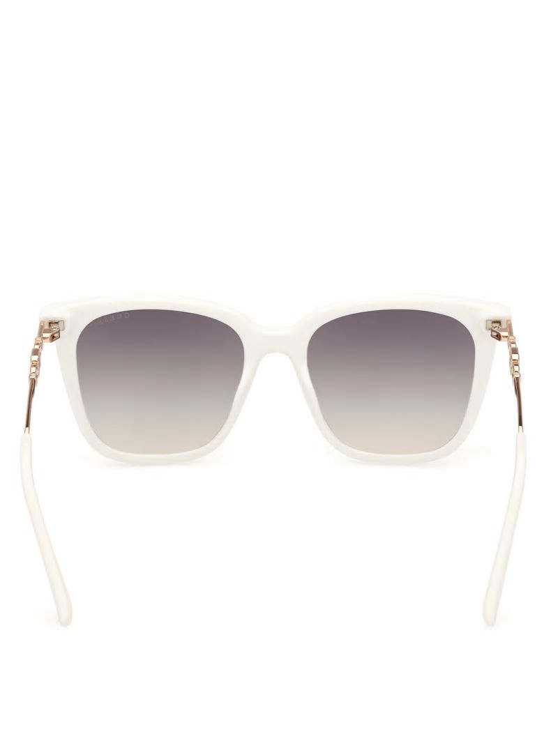 Guess Plastic Square G Sunglasses - White