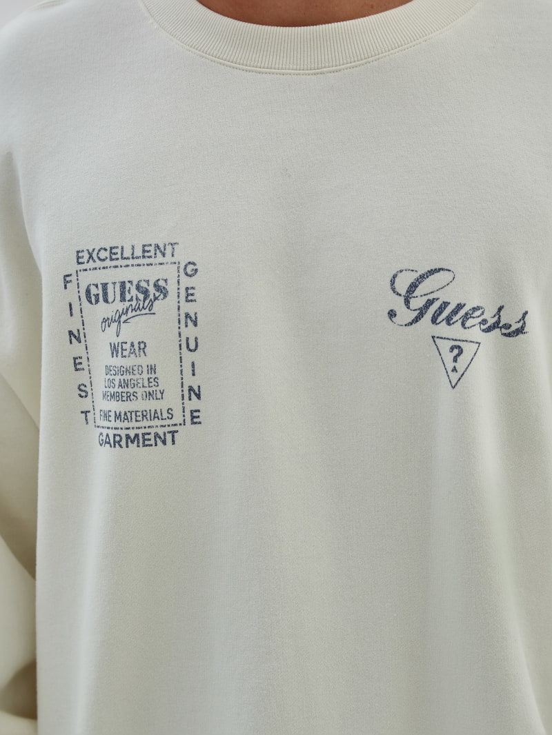 Guess GUESS Originals Varsity Crewneck - Sandy Shore