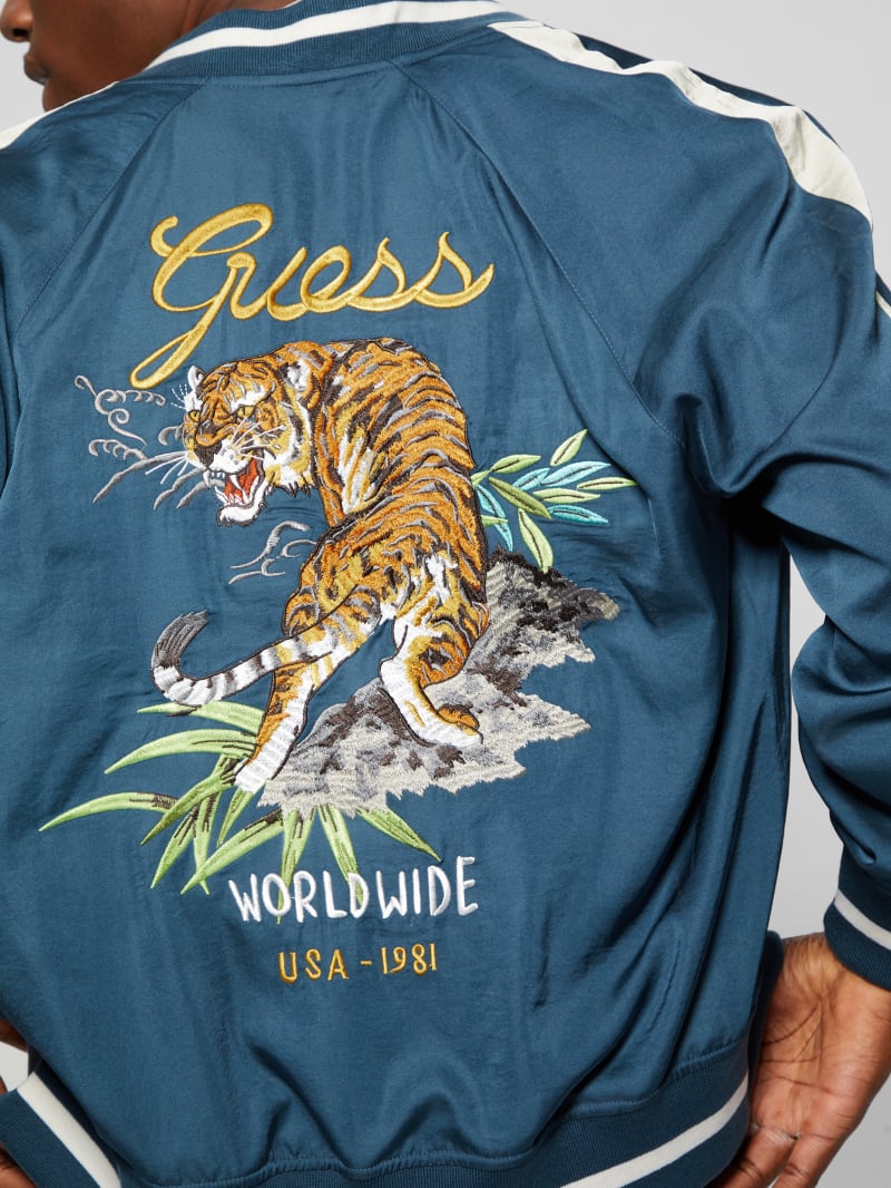 Guess Irvine Reversible Souvenir Jacket - South Coast Blue