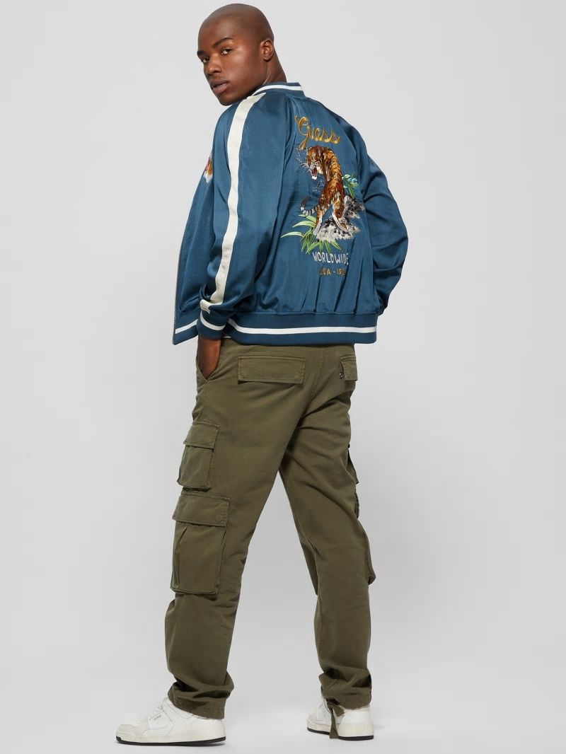 Guess Irvine Reversible Souvenir Jacket - South Coast Blue