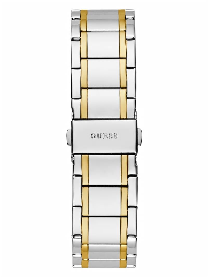 Guess Multi-Tone and White Analog Watch - Silver