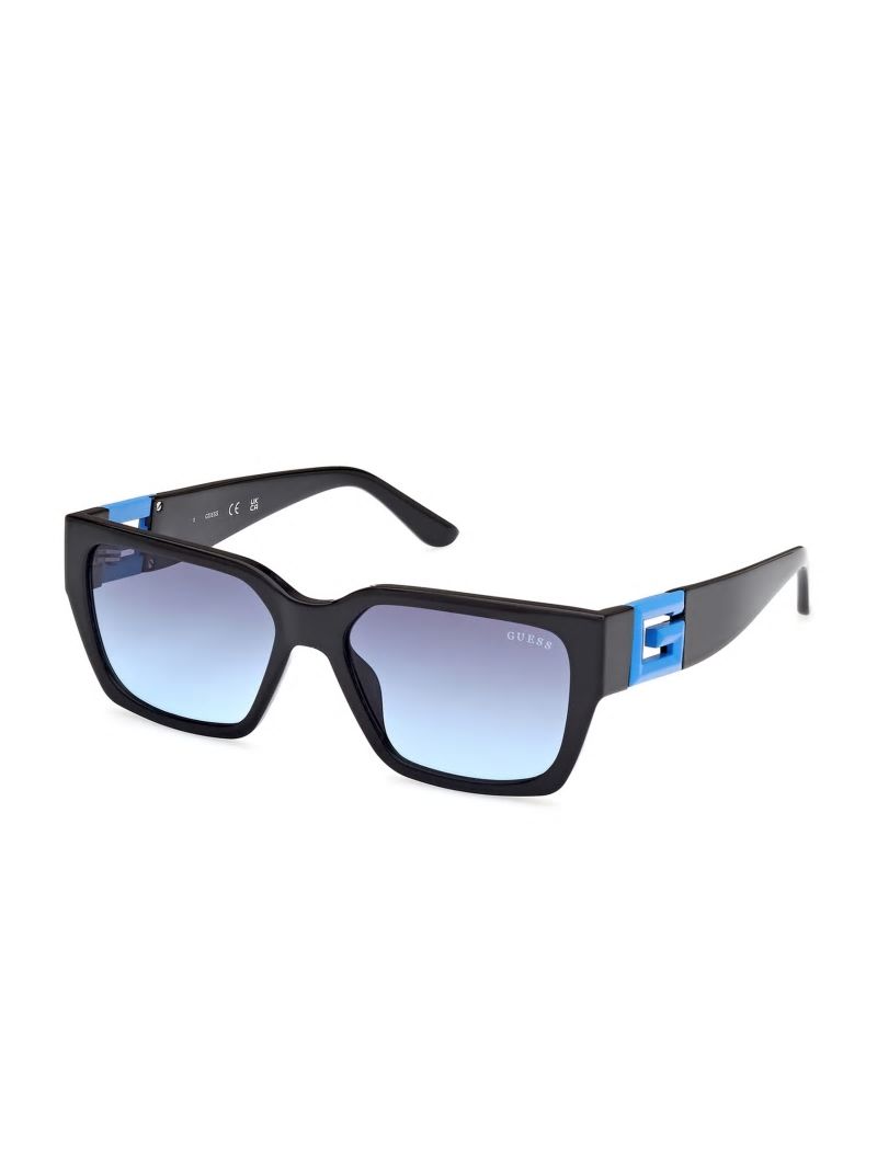 Guess Square Sunglasses and Fabric Chain Set - Blue/Other / Gradient Blu