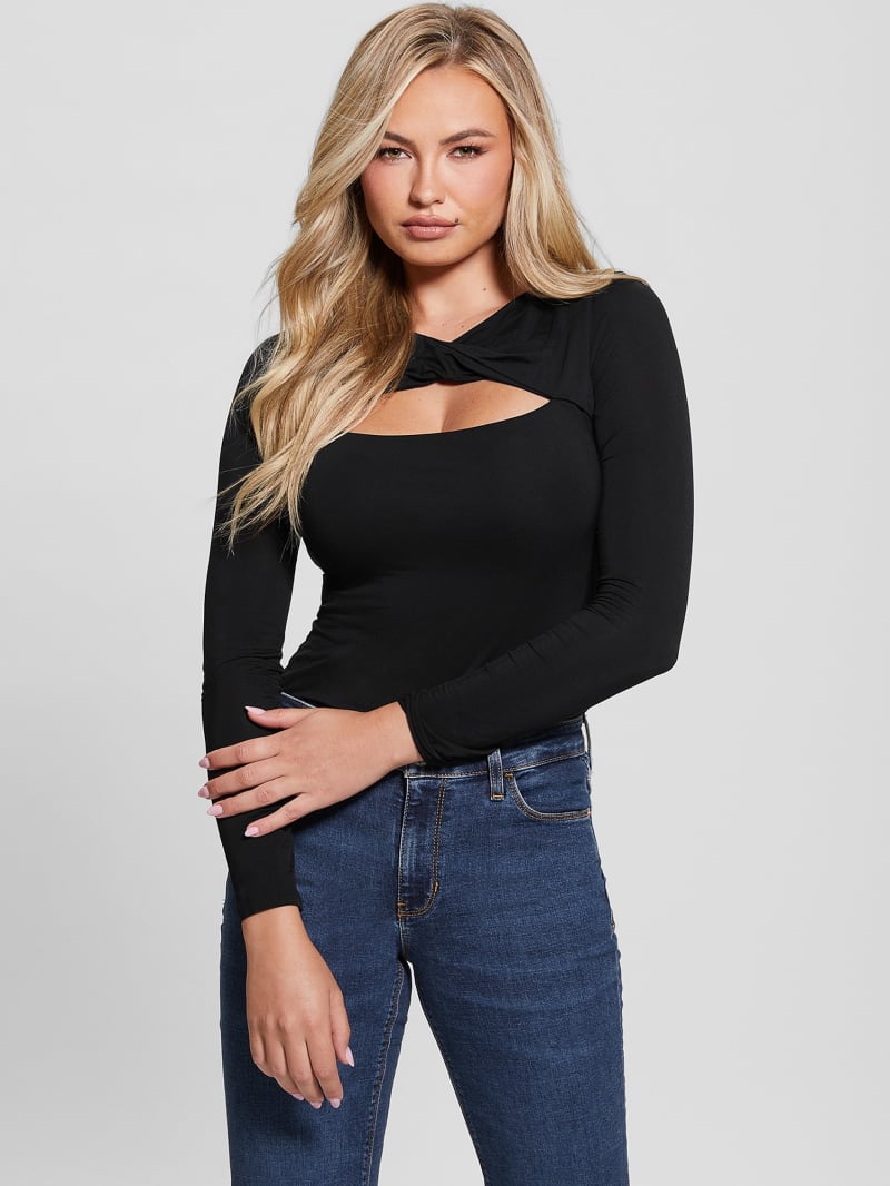 Guess Eco Mena Twisted Top - Black