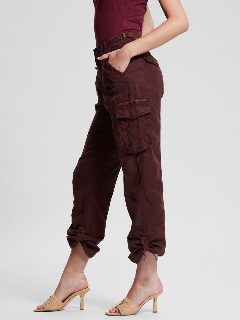 Guess Eco Nessi Cargo Pants - Coachwhip Multi