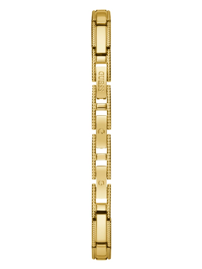 Guess Gold-Tone and Rhinestone Analog Watch - Gold