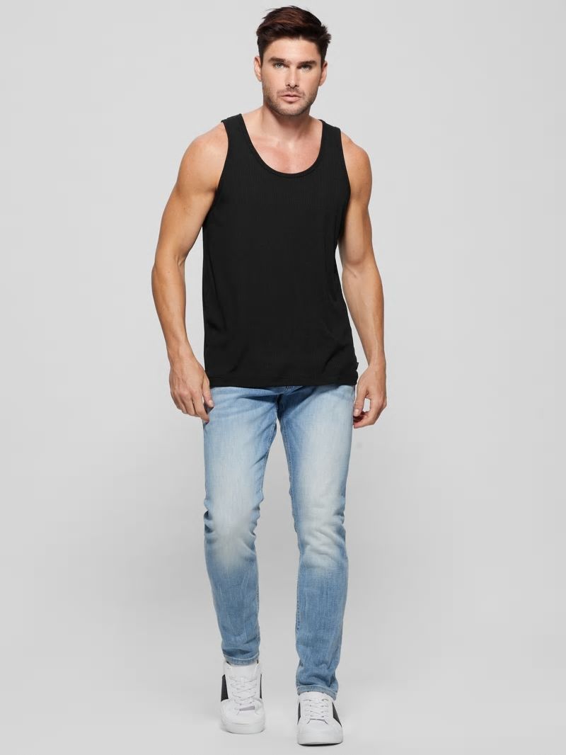 Guess Eco Cyrus Ribbed Tank - Black