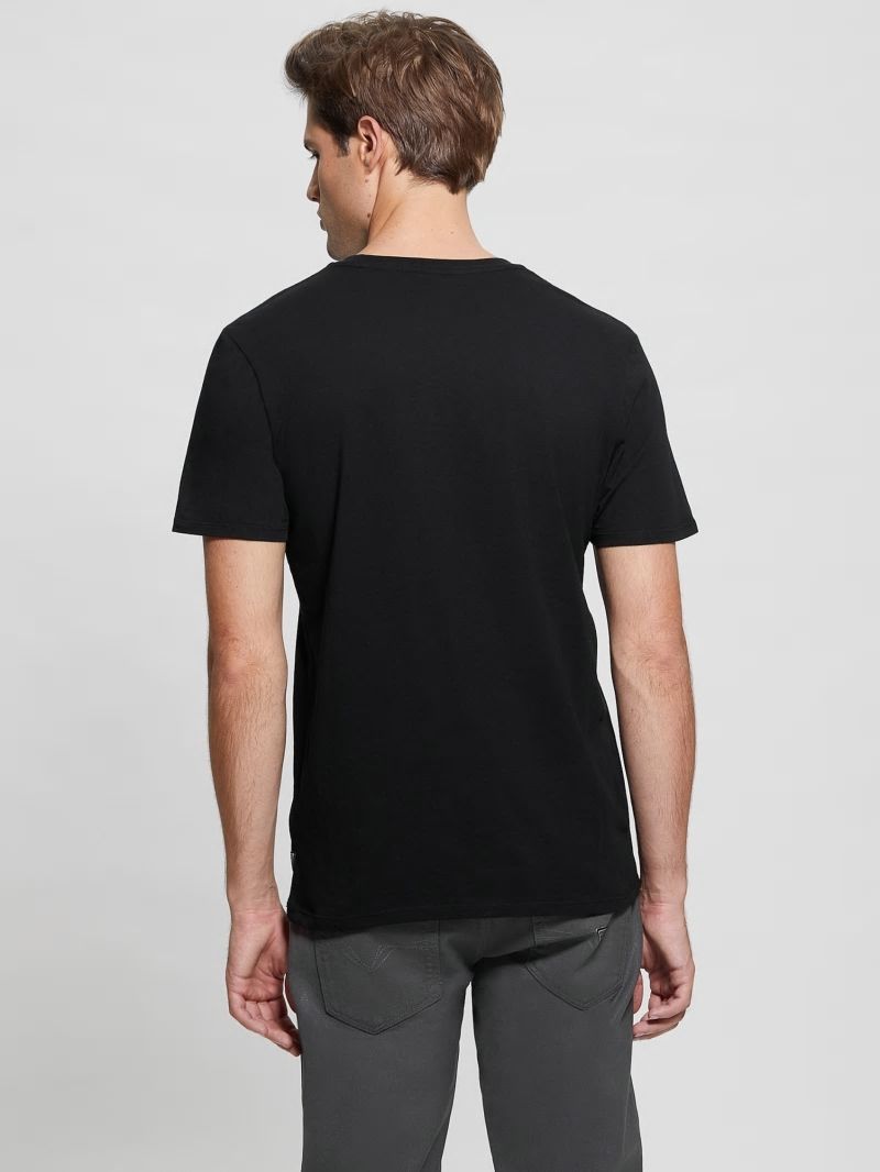 Guess Eco Metallic-Accented Tee - Black