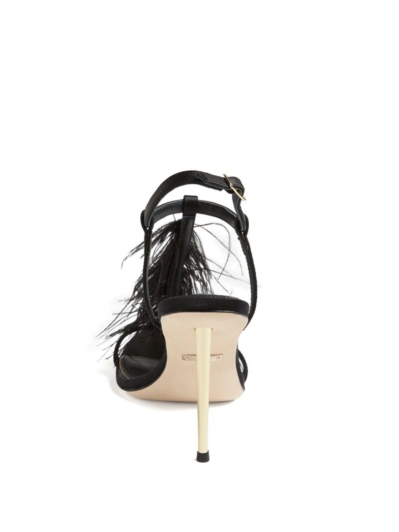 Guess Reyon Feather Satin Heel - Black