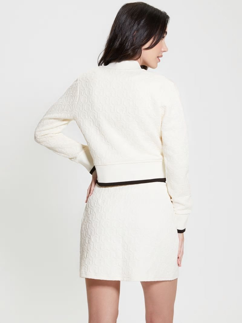 Guess Cheri Signature Jacket - Gj Sprit White Jacquard