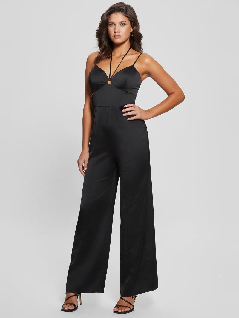 Guess Eco Remi Satin Jumpsuit - Black