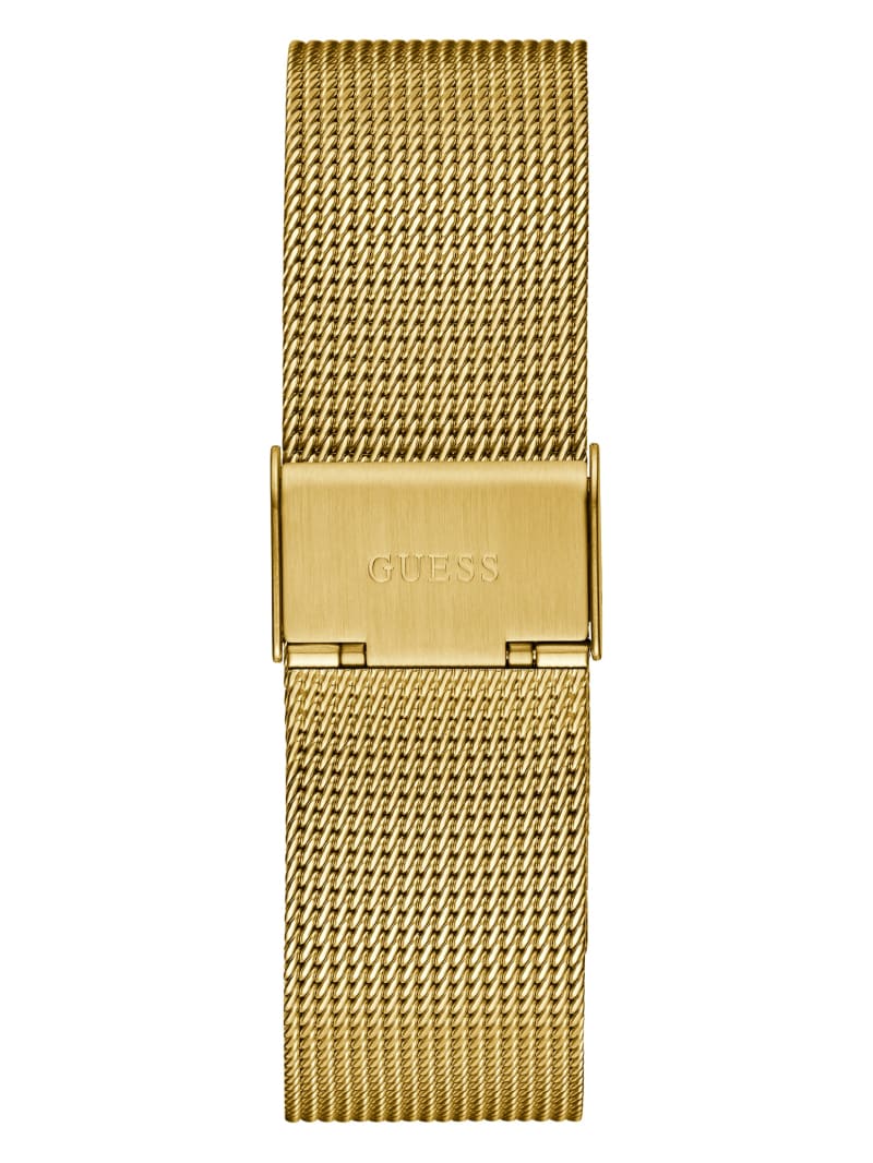 Guess Gold-Tone Mesh Analog Watch - Gold